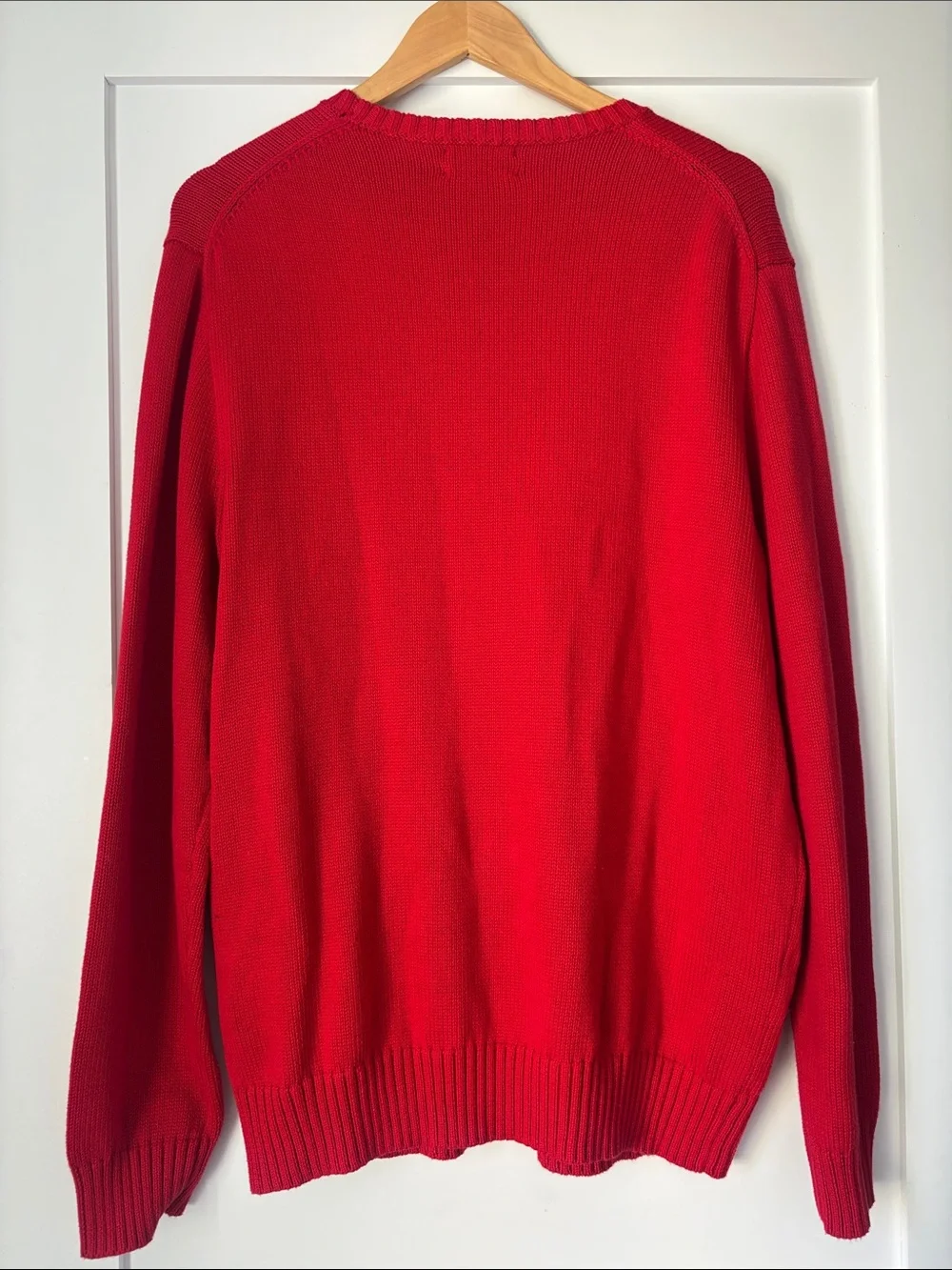 Polo by Ralph Lauren Red Crewneck Sweater with Navy Pony